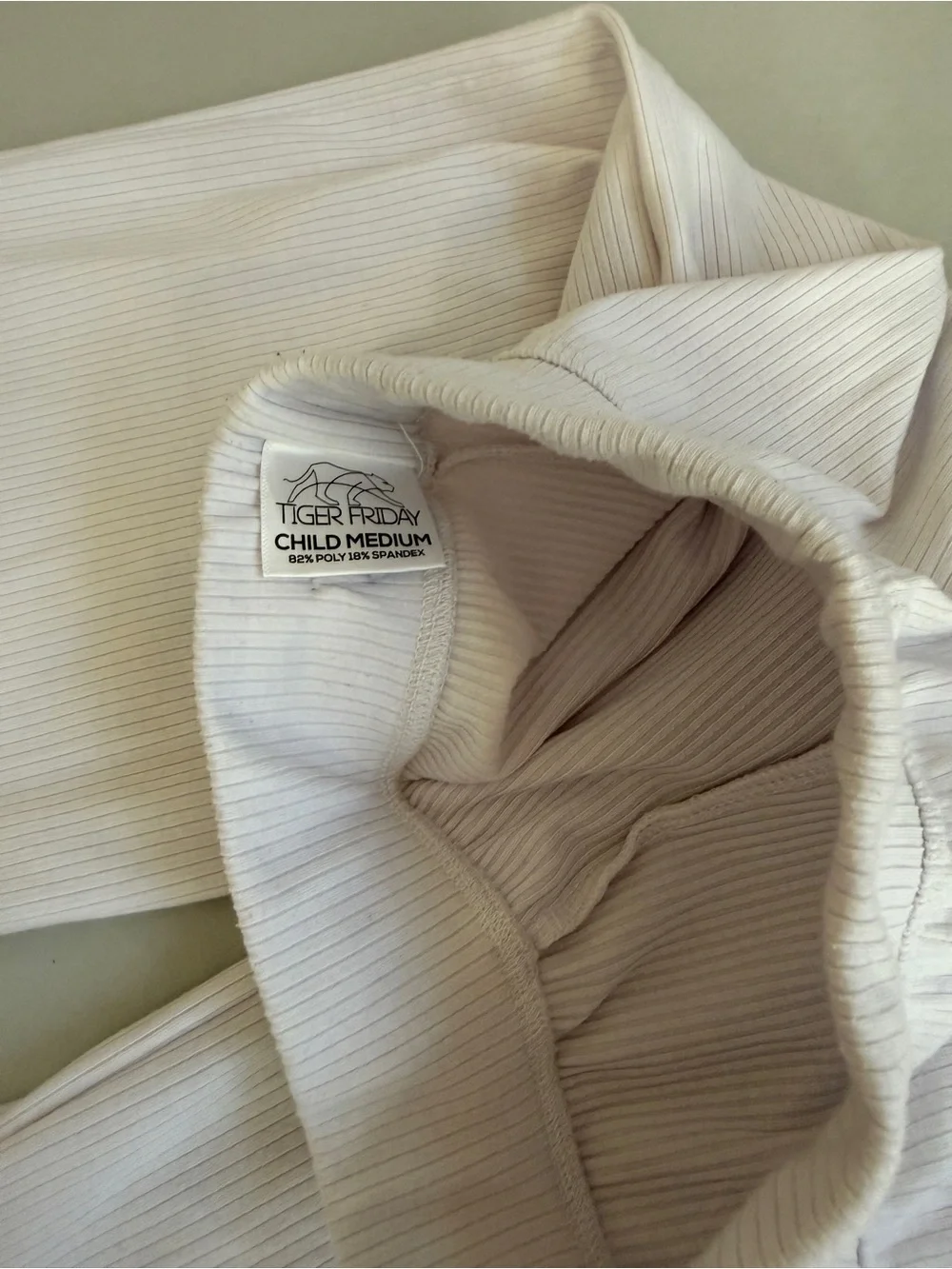 Tiger Friday Wide-Leg Ribbed Bottoms in White